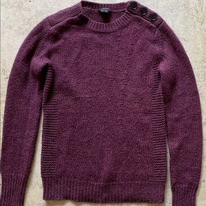 Theory Women Purple Sweater  Button Shoulder.